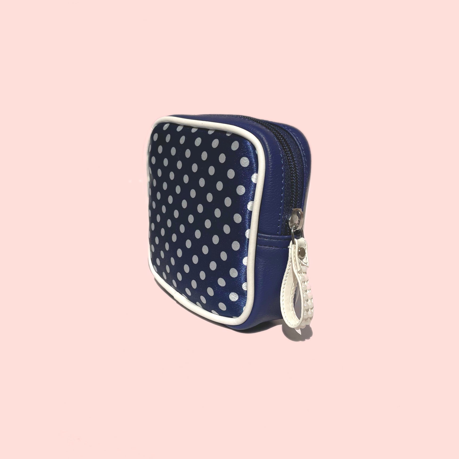 BLUE POLKA POUCH