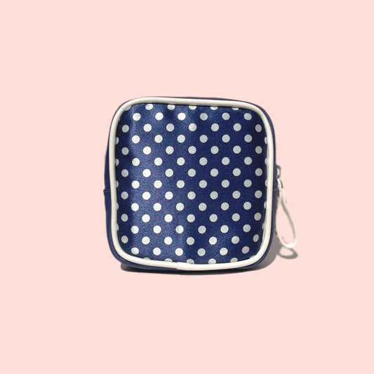 BLUE POLKA POUCH